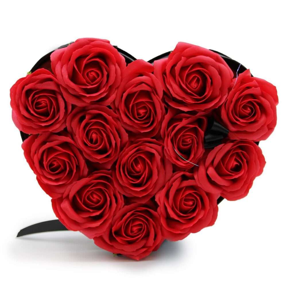 Ziepju rozes - 13 rozes sarkanā krāsā luksus iepakojumā dekors vannas istabai - Image 4