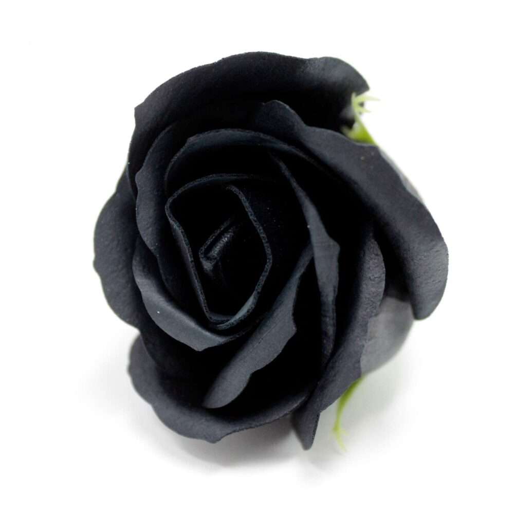 Melna ziepju roze - ziepju pušķa kompozīcijai
