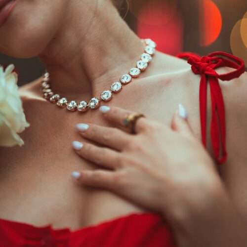 Kaklarota ar Swarovski kristāliem