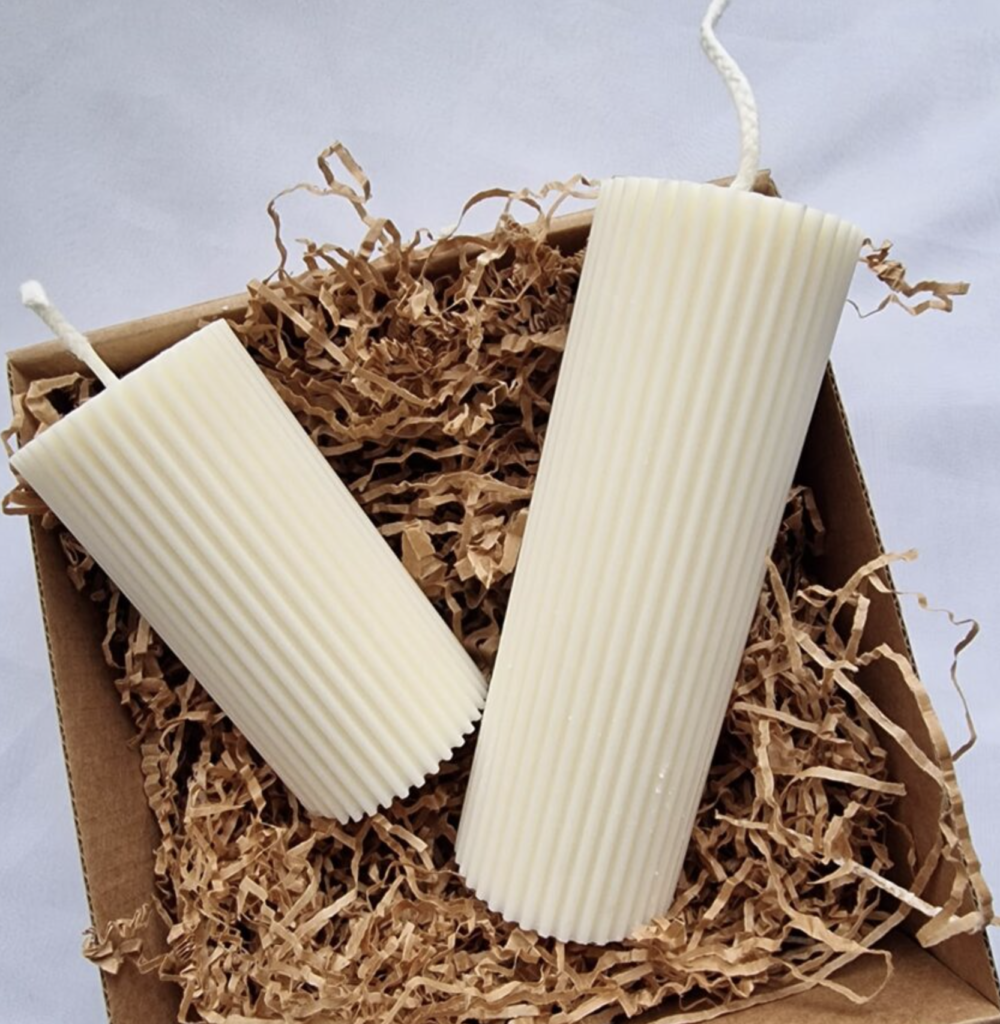 Calme elegantas stāvsveces baltas 14cm x 5cm