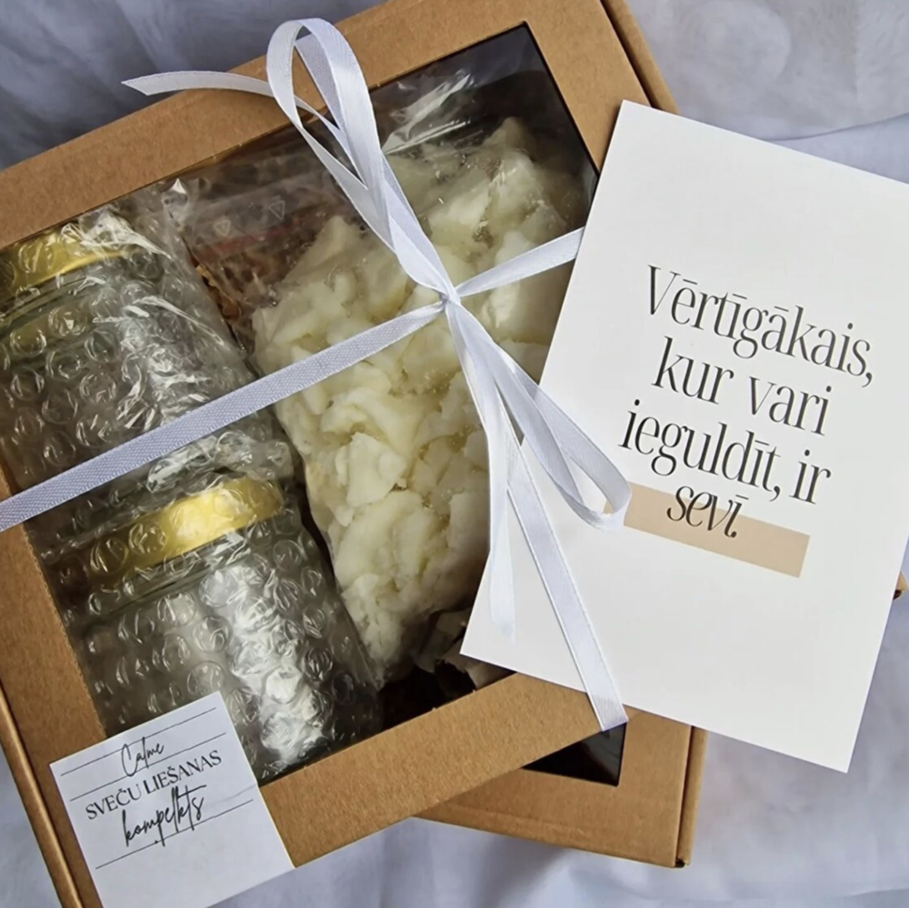 Sojas vaska sveču liešanas komplekts
