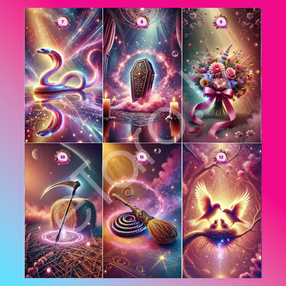 Lenormand kārtis Rozā mistika PDF FORMĀTĀ - Image 7