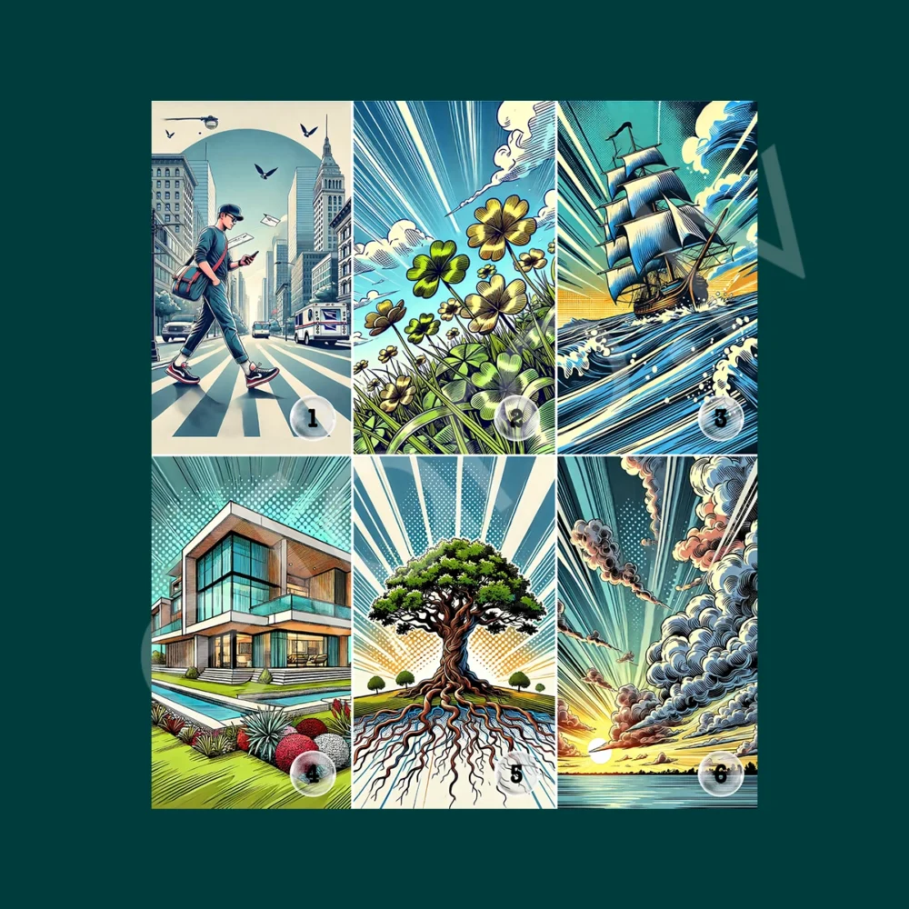 Lenormand kārtis Pop Art PDF FORMĀTĀ - Image 2