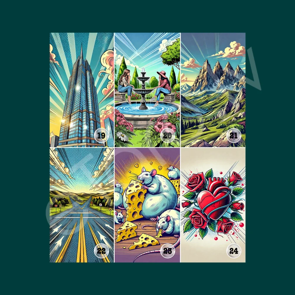 Lenormand kārtis Pop Art PDF FORMĀTĀ - Image 4