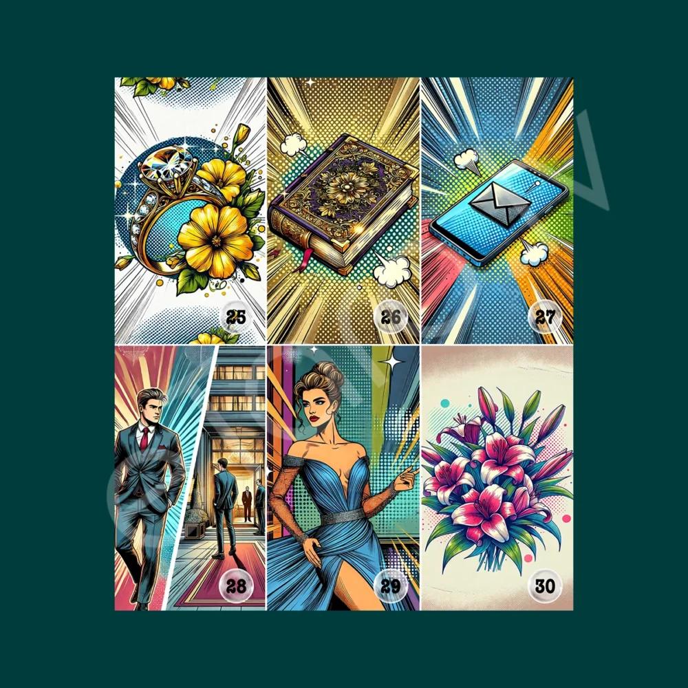 Lenormand kārtis Pop Art PDF FORMĀTĀ - Image 5