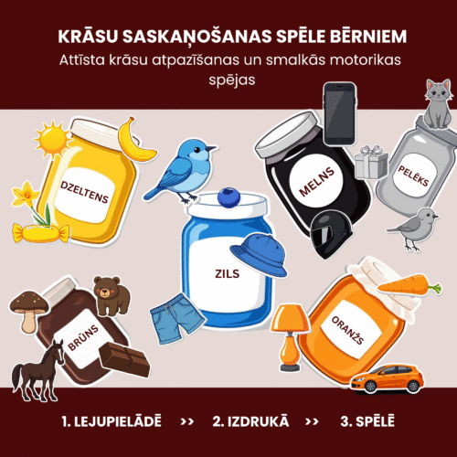 krāsu saskaņošanas spēle bērnu attīstībai grezni lv