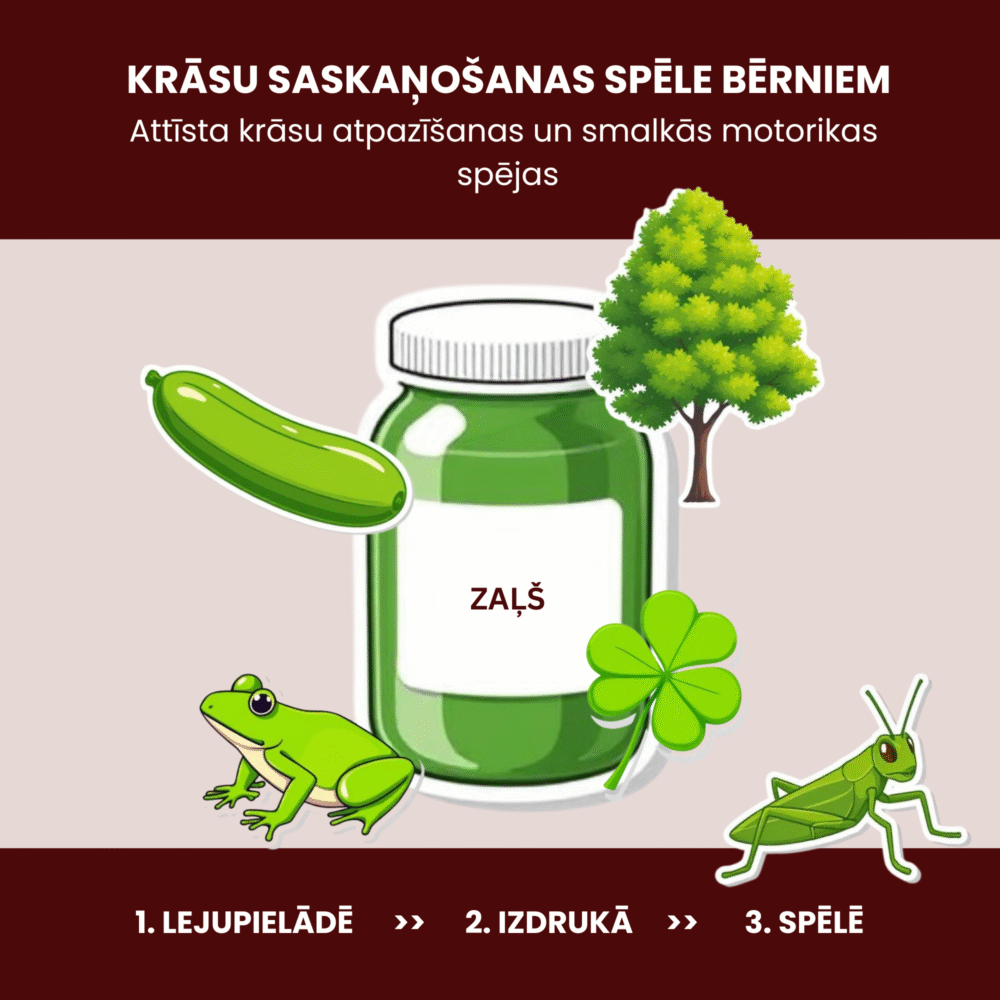 krāsu saskaņošanas spēle bērnu attīstībai grezni lv