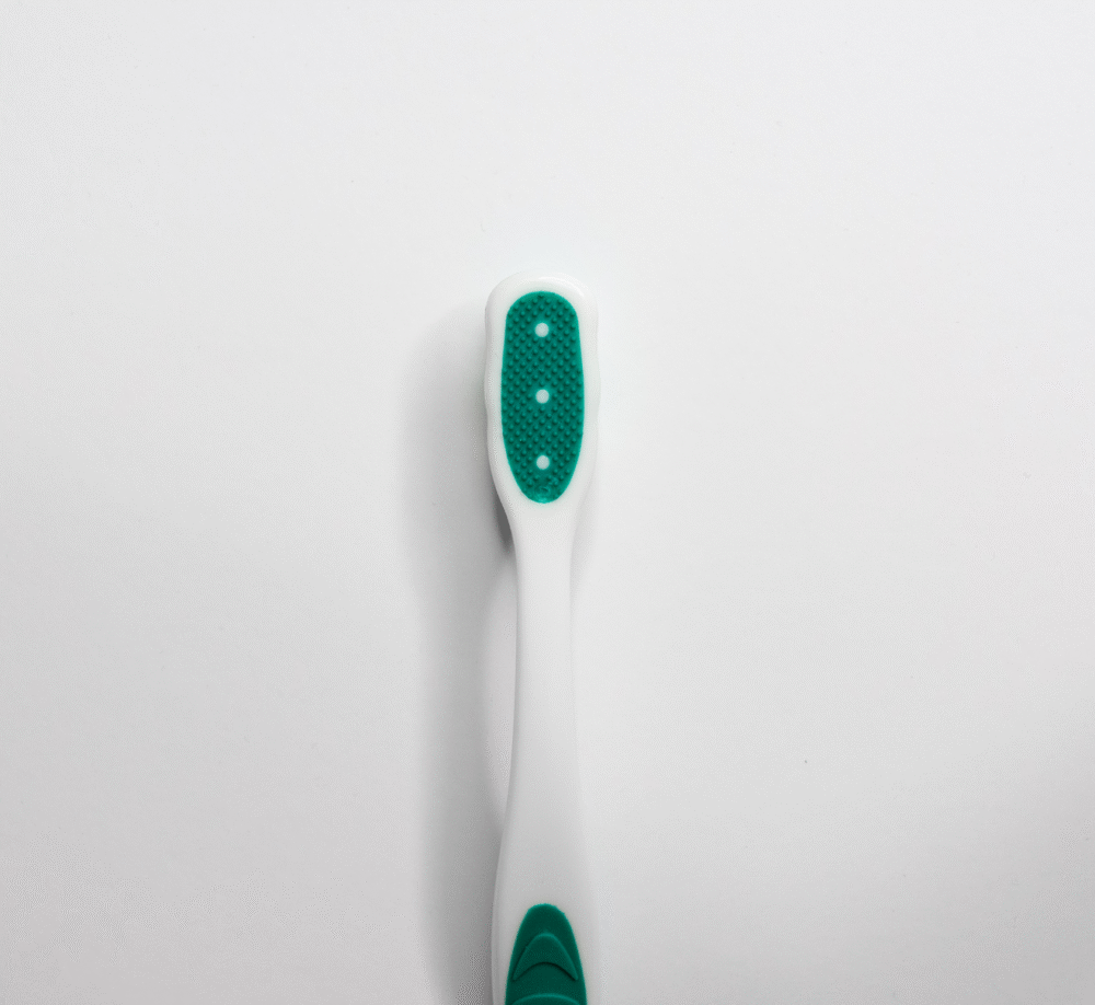 Medium Bristle Toothbrush (White/Green) - Image 2