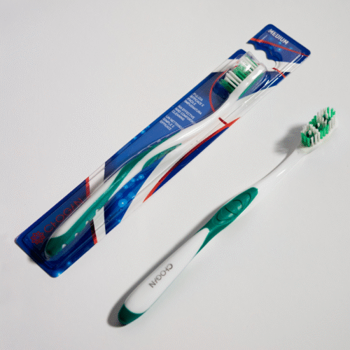 Medium Bristle Toothbrush (White/Green)