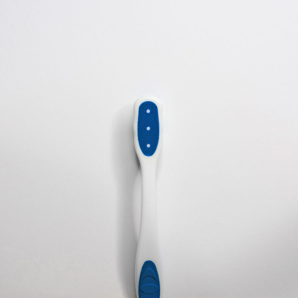 Medium Bristle Toothbrush (White/Blue) - Image 2