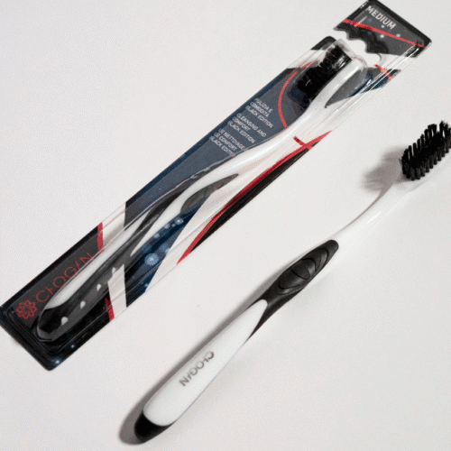 Medium Bristle Toothbrush (Black)