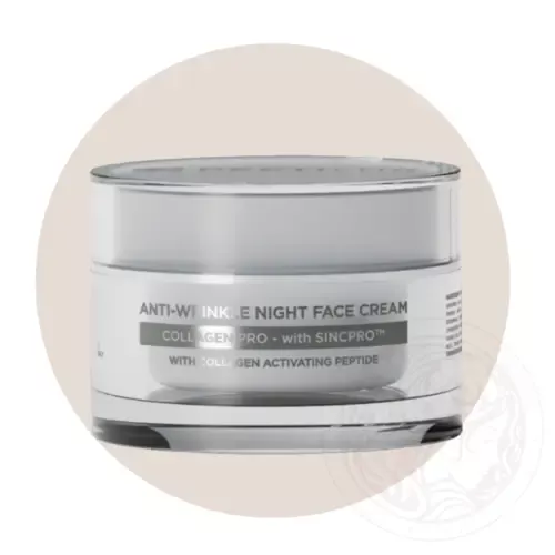 Peptilux - Anti-wrinkle 'Collagen Pro' night face cream with SINCPRO buy online grezni lv