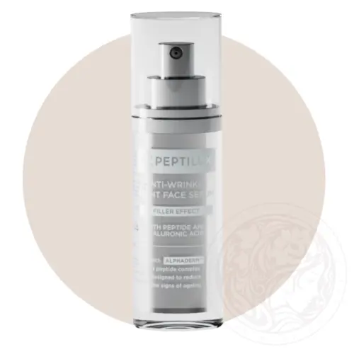 Peptilux - Anti-wrinkle 'filler effect' night face serum with ALPHADERM buy online Grezni lv