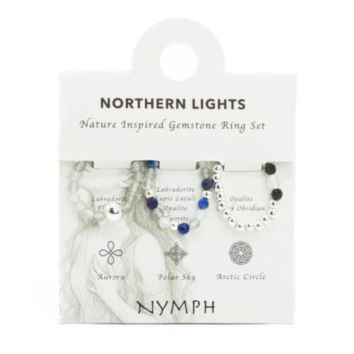 Nymph Spirit Gemstone Ring Set - Northern Lights