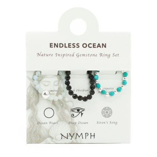 Nymph Spirit Gemstone Ring Set - Endless Ocean
