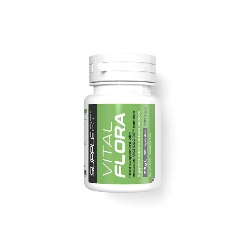 VITALFLORA is a food supplement in capsules featuring the exclusive MICROCORE™ complex,