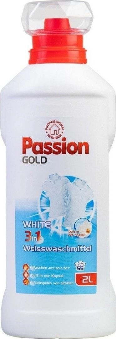 PASSION 3in1 veļas mazgāšanas želeja baltai veļai (55) 2L