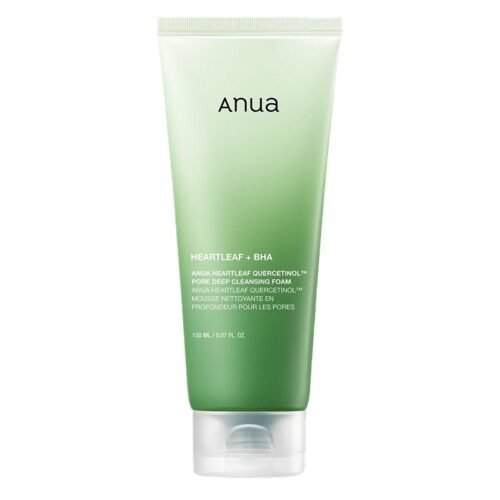 ANUA Heartleaf Quercetinol Pore Deep Cleansing Foam with quercetinol and heartleaf oak leaves, 150 ml