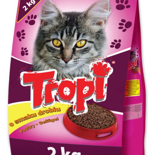 Tropi sausā barība ar mājputnu gaļu kaķiem 2kg
