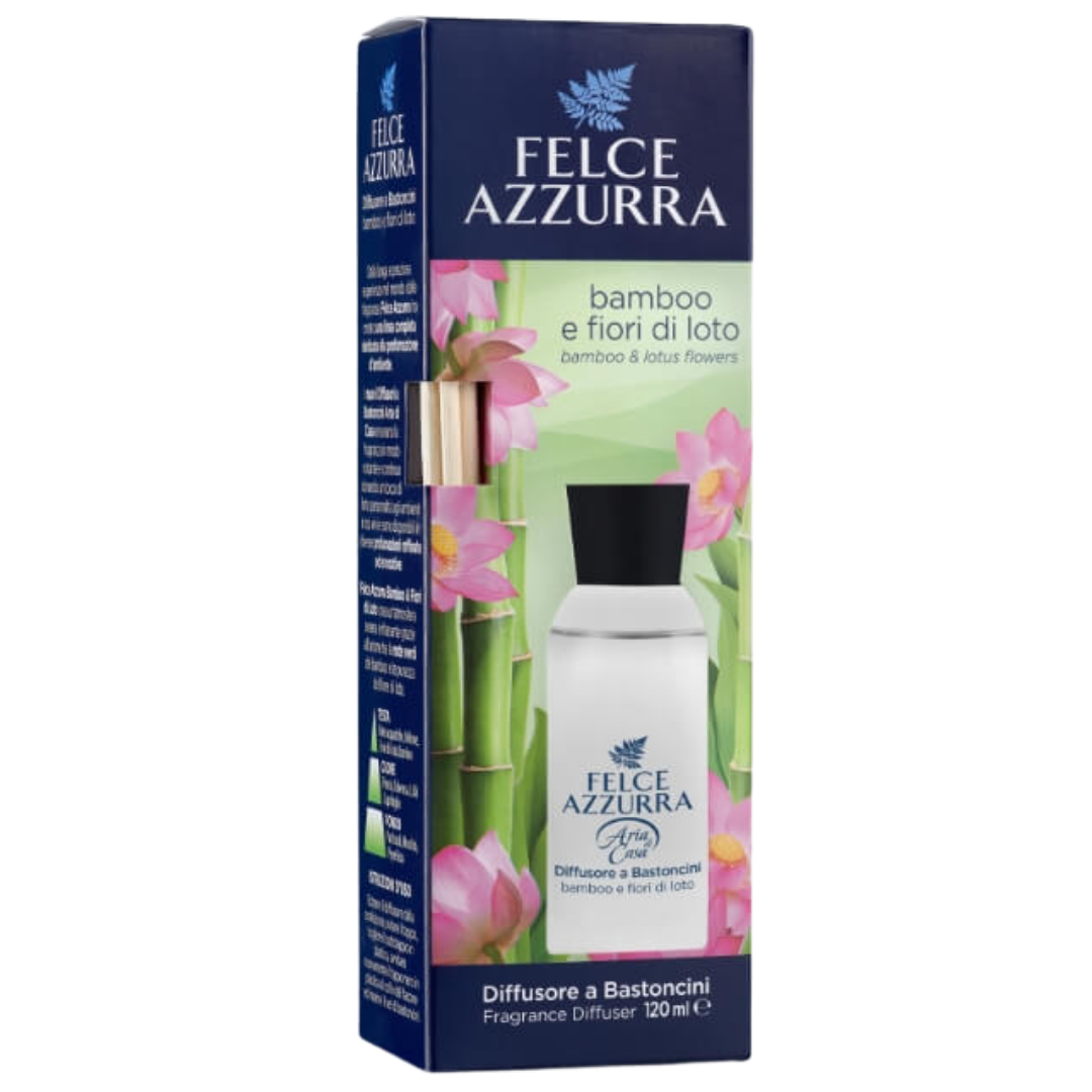 FELCE AZZURRA Bamboo & Lotus telpu aromāts ar kociņiem 120ml