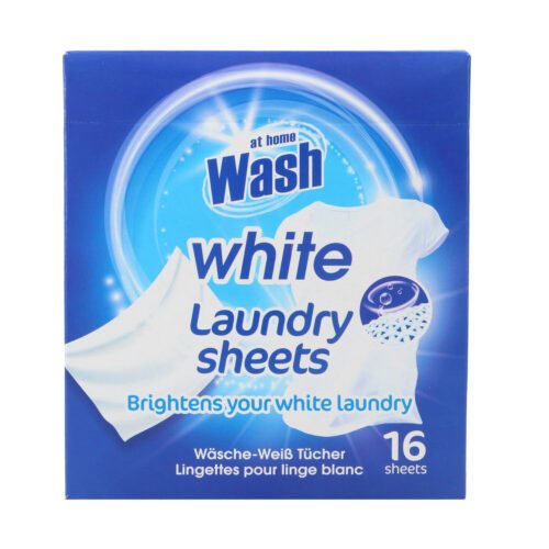 At Home Wash White balinošās salvetes veļai 16gab.
