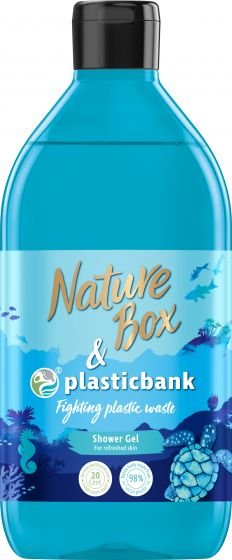 Nature box Social Plastic dušas želeja 385ml