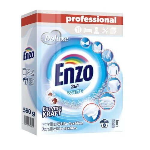DELUXE Enzo White 2in1 veļas pulveris baltai veļai x8 560g