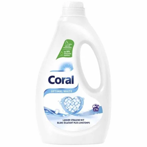 CORAL Optimal White veļas mazgāšanas līdzeklis baltai veļai (26x) 1,17L