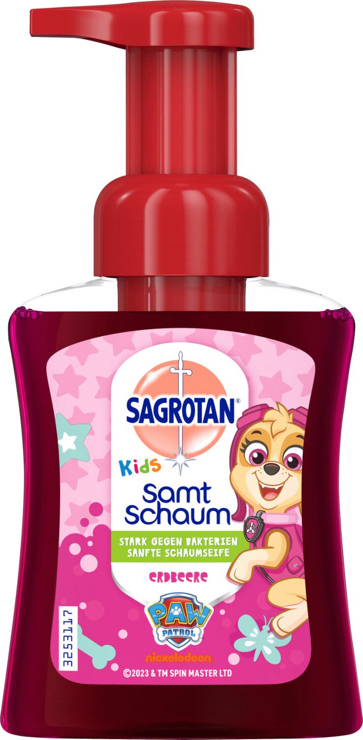 SAGROTAN Paw Patrol šķidrās ziepes - putas ar zemeņu aromātu 250ml
