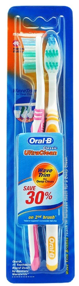Oral-B Classic Ultra vidējas cietības zobu birste 2gab