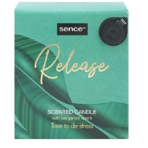 SENCE Release aromatizēta svece ar bergamota smaržu 125g