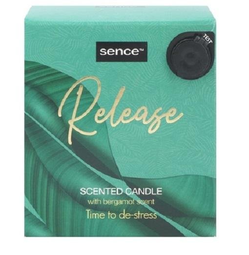SENCE Release aromatizēta svece ar bergamota smaržu 125g