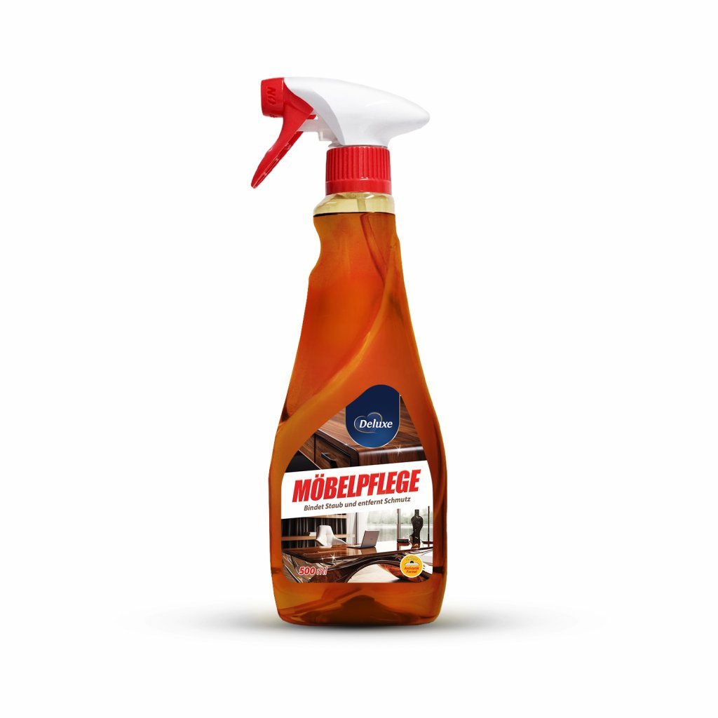 DELUXE mēbeļu tīrīšanas un pulēšanas līdzeklis ar vasku 500ml