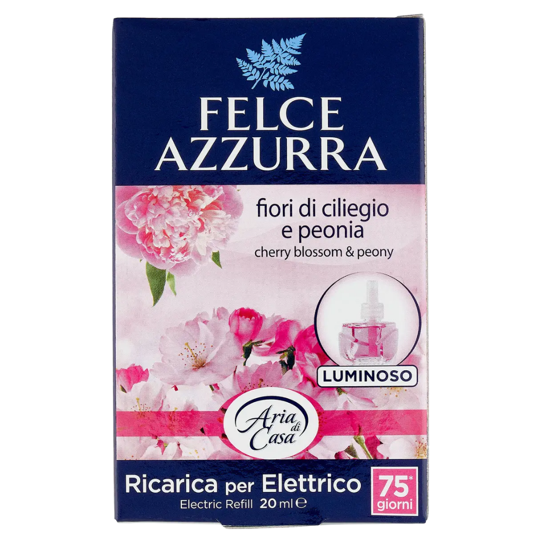 FELCE AZZURRA Peony & Cherry Blossom elektriskā gaisa atsvaidzinātāja rezerve 20ml
