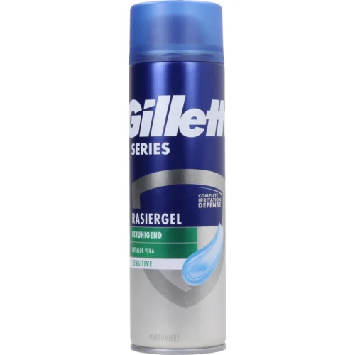 Gillette skūšanās želeja ar alvejas ekstraktu jutīgai ādai 200ml