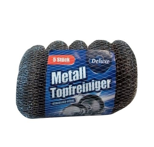 Deluxe Metal-Topfreiniger metāla birste x5