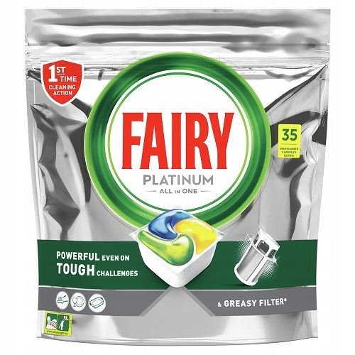 Fairy Platinum trauku mazgāšanas kapsulas ar citronu smaržu 35x