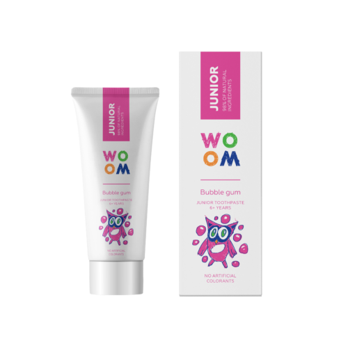 WOOM Junior Bubble Gum zobu pasta 6+ gadiem 50ml