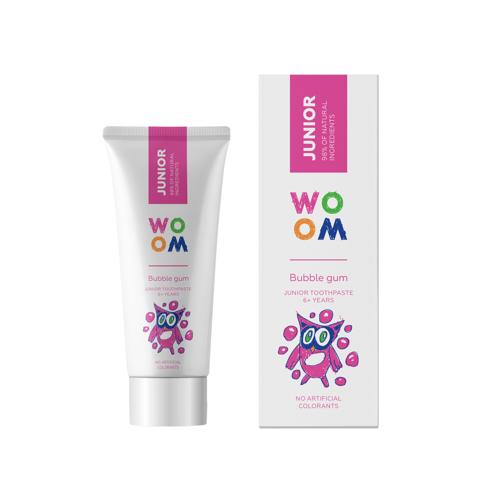 WOOM Junior Bubble Gum zobu pasta 6+ gadiem 50ml