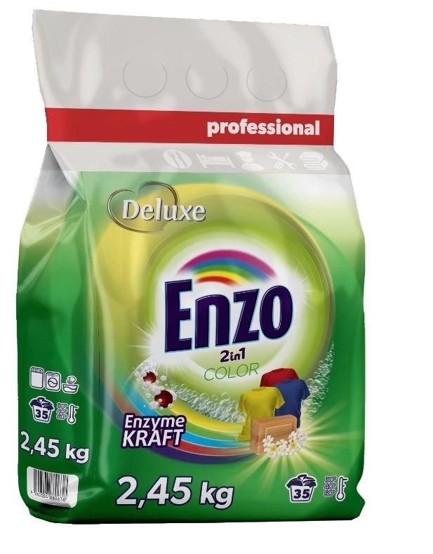 DELUXE Enzo 2in1 pulveris krāsainai veļai x35 2.45kg