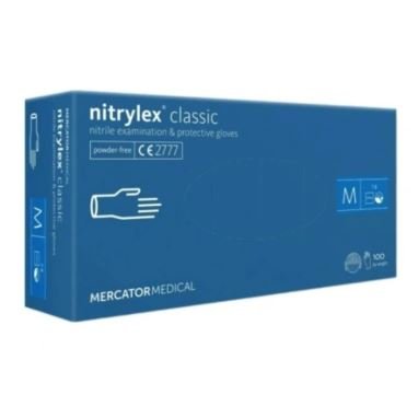 Mercator nitrylex® nitrila cimdi bez pūdera, zili, M izmērs 100gab