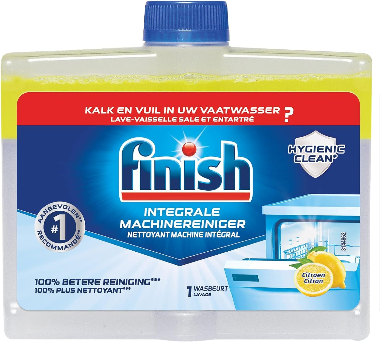 Finish Citron trauku mazgājamās mašīnas tīrīšanas līdzeklis ar citrona aromātu 250ml