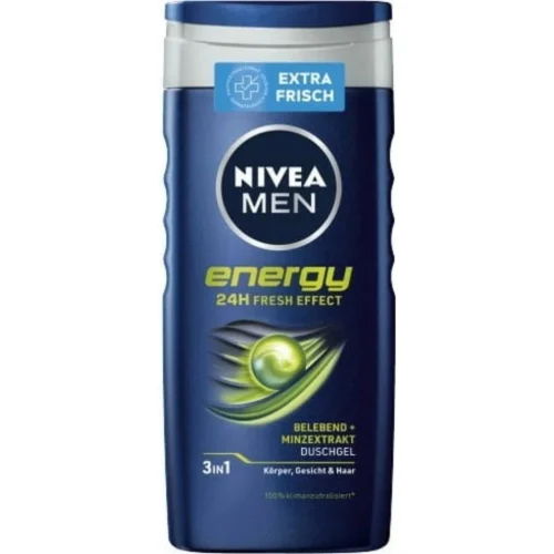 NIVEA Men Energy 3in1 dušas želeja vīriešiem 250ml