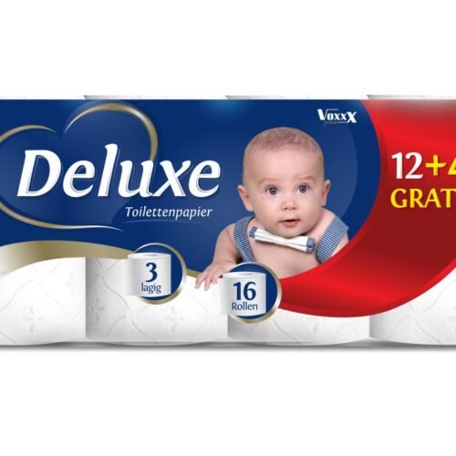DELUXE 3 slāņu tualetes papīrs 16 ruļļi