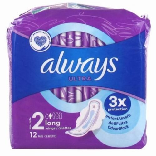 Always Ultra Scented aromatizetas paketes ar gariem spārniņiem – 2 izmērs 12gab