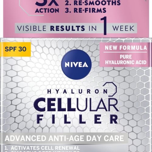 Nivea Cellular Filler dienas krēms ar hialuronskābi un kolagēna stiprinātāju pretnovecošanās efekta radīšanai, SPF30, 50ml