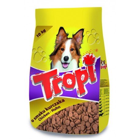 Tropi sausā barība ar mājputnu gaļu suņiem 10kg