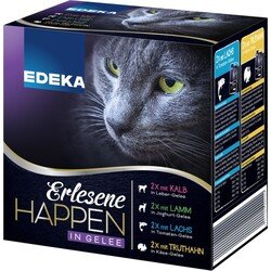 Edeka slapjā barība želejā kaķiem - izlase 8gab, 680g