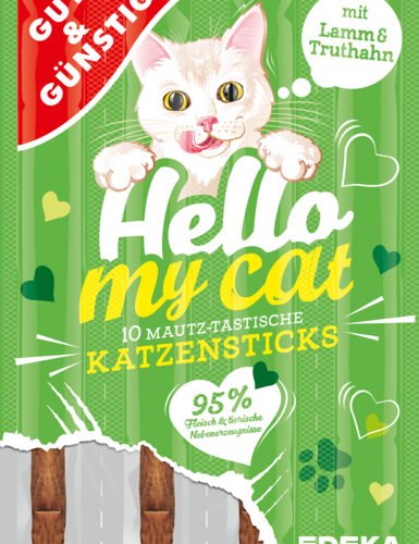 G&G Hello My Cat Gardumi kaķiem - jēra/tītara gaļas rullīši  x10 50g