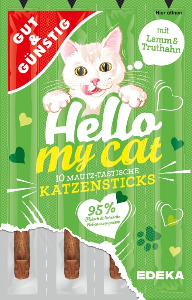 G&G Hello My Cat Gardumi kaķiem - jēra/tītara gaļas rullīši x10 50g